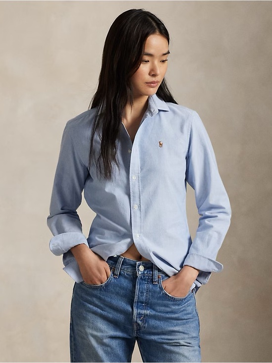 Ralph Lauren Tops - Ralph Lauren Pale Blue Classic Oxford Shirt